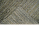 Shaded Beige Bamboo Silk Area Rug 5x7 - Scandinavian Flatwoven