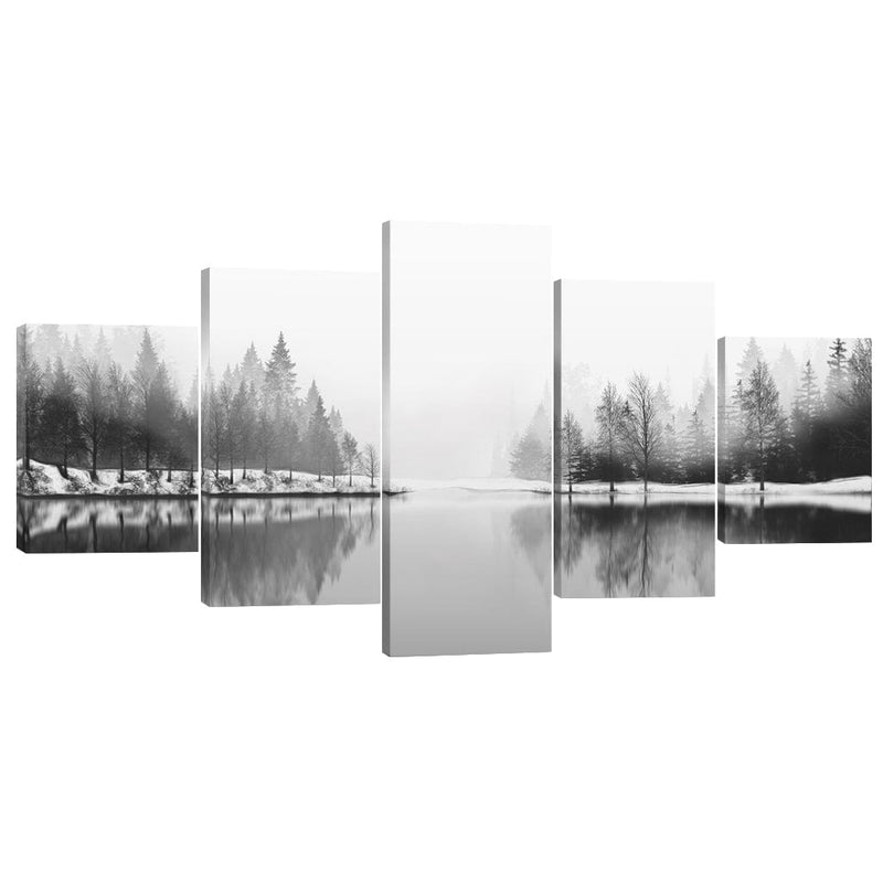 Shaded Lake Canvas - 5 Panel