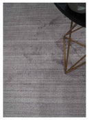 Shaded Solid Lavender purple Scandinavian 5x7 Blended bamboo Silk Flatwoven Area Rug | HL40