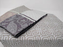 DaDa Bedding Grey Floral Paisley Fitted & Flat Sheet w/ Pillow Cases Set (FSFS8222)