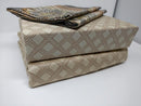 DaDa Bedding Geometric Striped Tan Brown Multi-Color Fitted + Flat Sheet & Pillow Cases Set (FSFS8279)