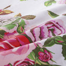 DaDa Bedding Romantic Roses Lovely Spring Pink Floral Garden Fitted & Flat Bed Sheet Set w/ Pillow Cases (JHW879) by DaDalogy Bedding Collection
