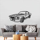 1967 Mustang Shelby GT500 Fastback Perspective Metal Car Wall Art - MT1155
