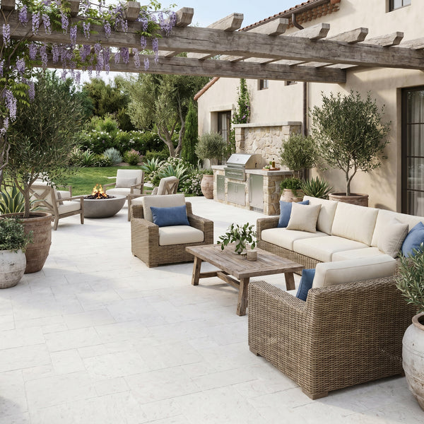 Shell Stone White Tumbled Limestone Pavers