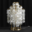 Round Shell Tiered Table Lamp