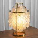 Round Shell Tiered Table Lamp