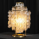Round Shell Tiered Table Lamp