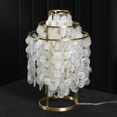 Round Shell Tiered Table Lamp