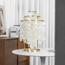 Round Shell Tiered Table Lamp