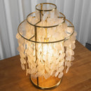 Round Shell Tiered Table Lamp