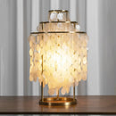 Round Shell Tiered Table Lamp