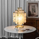Round Shell Tiered Table Lamp