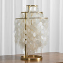 Round Shell Tiered Table Lamp