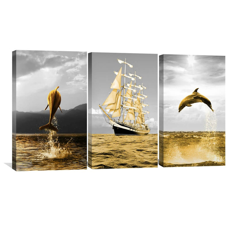 Shining Dolphin Canvas