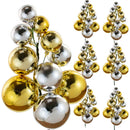 Shiny Gold & Silver Ball Cluster by Lee Display