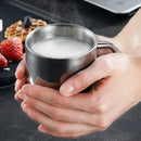 Shiny stainless steel double wall coffee mug kitchen travel cup by Decorbites