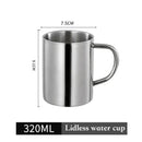 Shiny stainless steel double wall coffee mug kitchen travel cup by Decorbites
