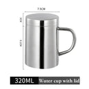 Shiny stainless steel double wall coffee mug kitchen travel cup by Decorbites