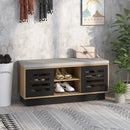 Shoe Bench with 6 Storage Compartments and 3 Adjustable Shelves by LJGDeals