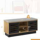 Shoe Bench with 6 Storage Compartments and 3 Adjustable Shelves