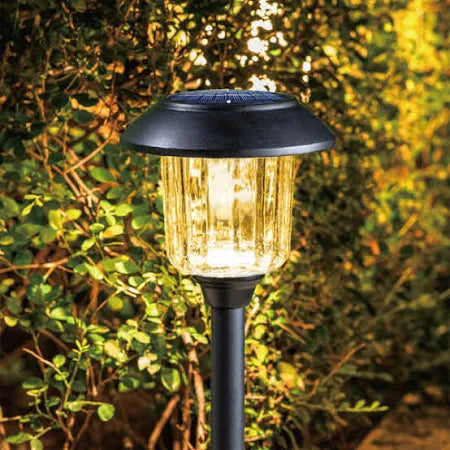Member's Mark Solar LED Pathway Lights, Oil-Rubbed Glass And Metal(8 Pack)