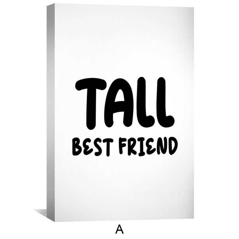 Short Tall Best Friend Canvas