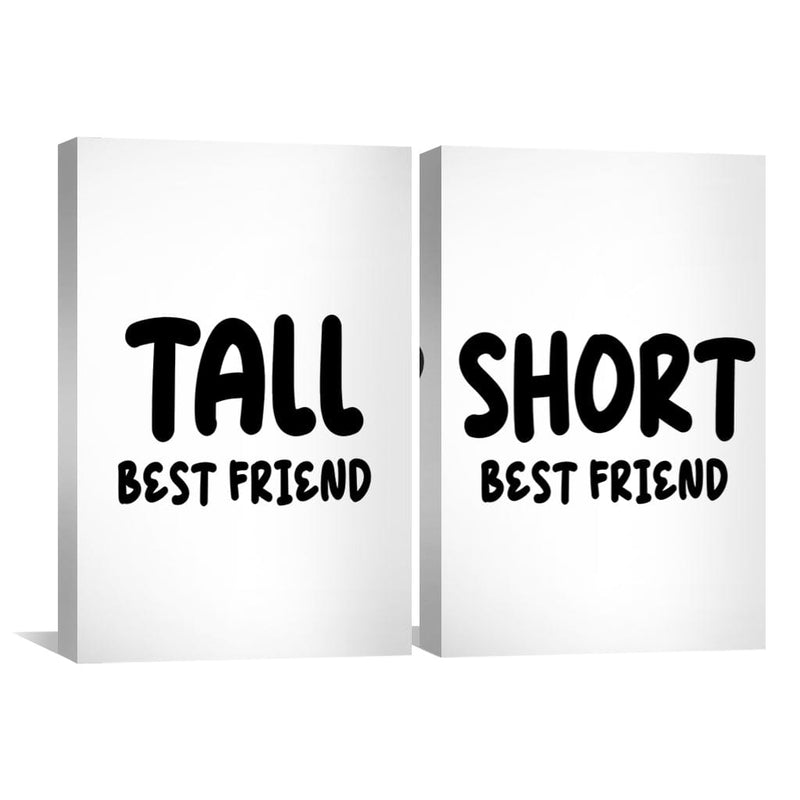 Short Tall Best Friend Canvas