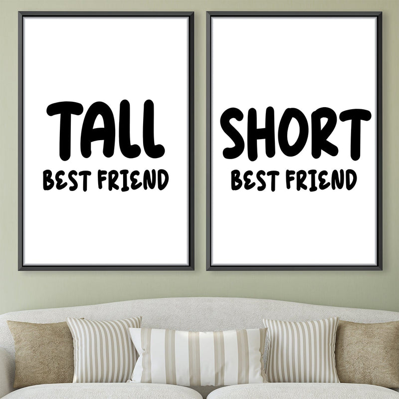 Short Tall Best Friend Canvas