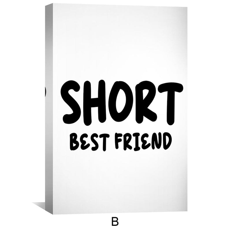 Short Tall Best Friend Canvas