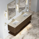 James Martin Allamari 72" Floating Double Bathroom Vanity, Sable