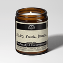 Malicious Women Co. Sh*t. F*ck. D*mn. 9 oz Funny Soy Wax Candle | Long-Lasting Clean-Burning Scented Candle Gift USA