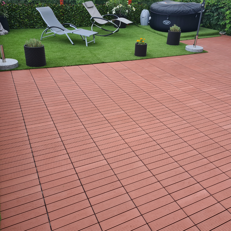 <b>Deck Tiles</b> - Premium WPC Interlocking | DECKO (11.8"/11.8"/0.8") - <b>choose the color</b> - (One Piece)