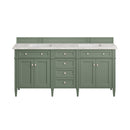 James Martin Brittany 72" Double Bathroom Vanity, Smokey Celadon
