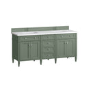 James Martin Brittany 72" Double Bathroom Vanity, Smokey Celadon