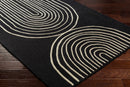Fuat Black Wool Rug