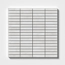 Siberian White Honed 5/8x3 Marble Mosaics 12x12