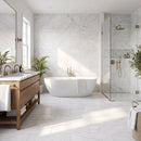 Siberian White Honed Marble Tiles 12x24