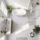 Siberian White Honed Marble Tiles 12x24