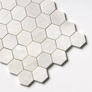 Siberian White Polished Hexagon Marble Mosaics 10 3/8x12