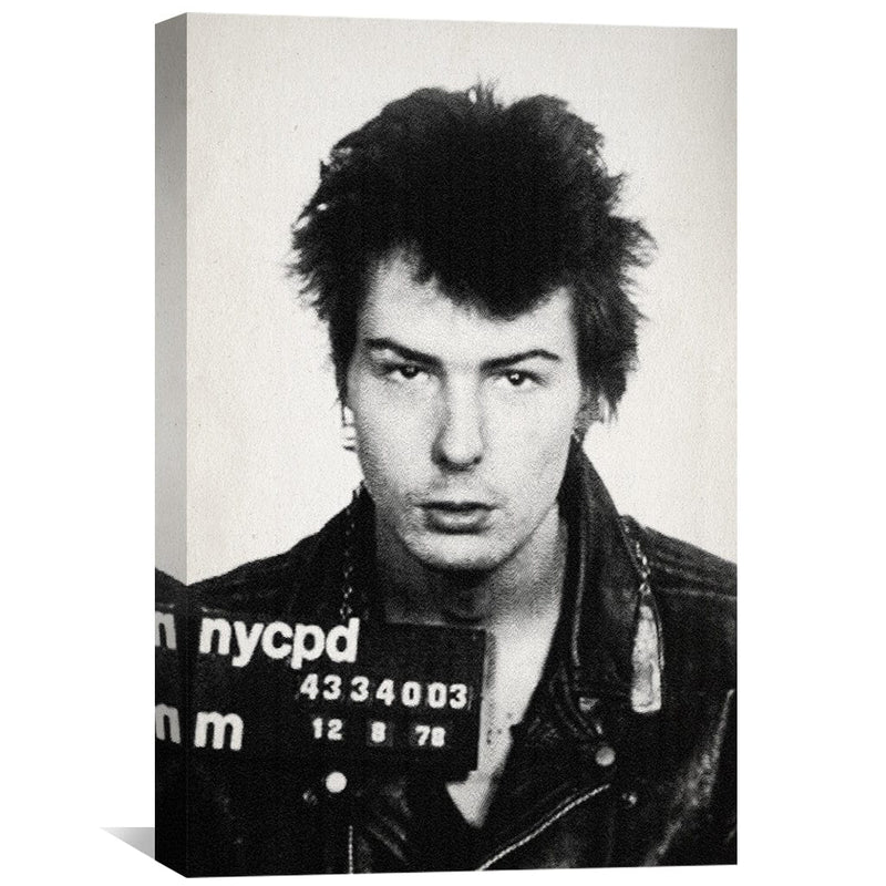 Sid Mugshot Black Canvas