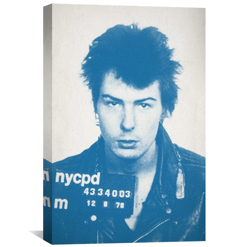 Sid Mugshot Blue Canvas