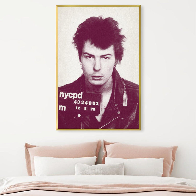 Sid Mugshot Purple Canvas