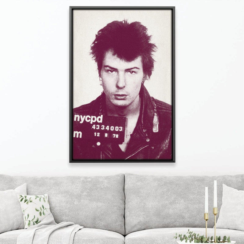 Sid Mugshot Purple Canvas