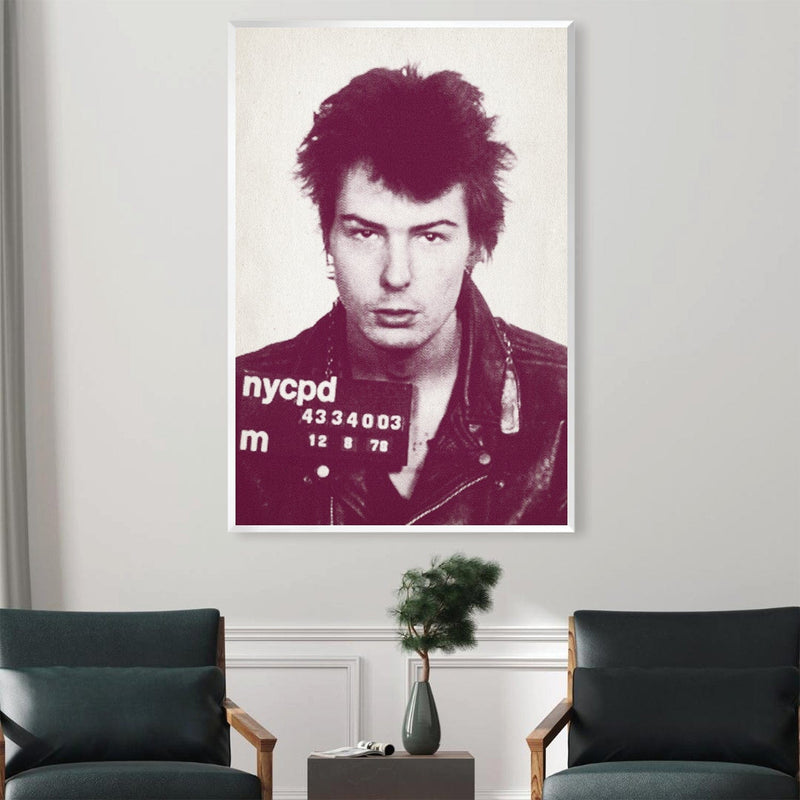 Sid Mugshot Purple Canvas