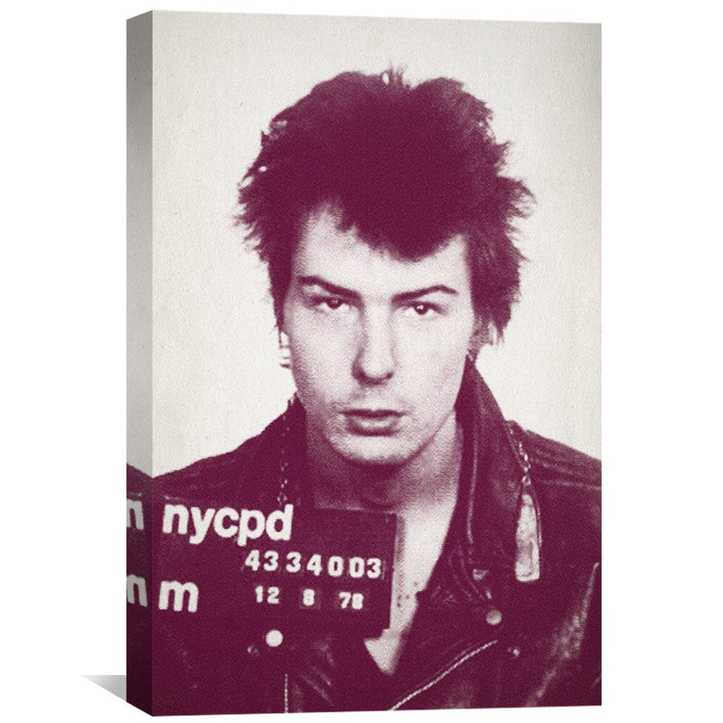 Sid Mugshot Purple Canvas