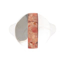 Signet Orange Sponge Coral and Sterling Silver Circle Ring