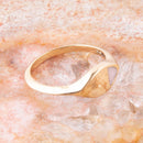 Signet Triangle Pink Opal and Bronze Ring