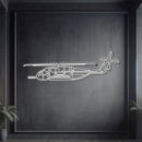 CH-53E Super Stallion Metal Neon Aircraft Wall Art - NCN0022