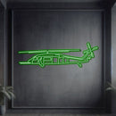 HH-60 Pave Hawk Metal Neon Aircraft Wall Art - NCN0050