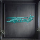 HH-60 Pave Hawk Metal Neon Aircraft Wall Art - NCN0050